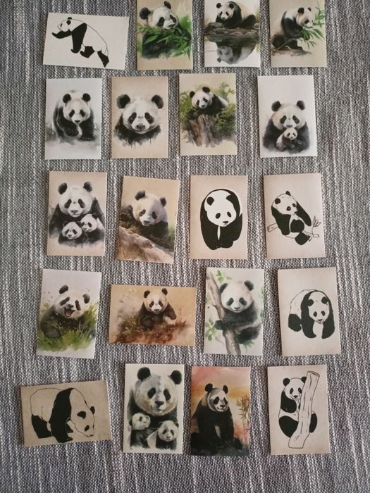 Naklejki panda - cena za całość
