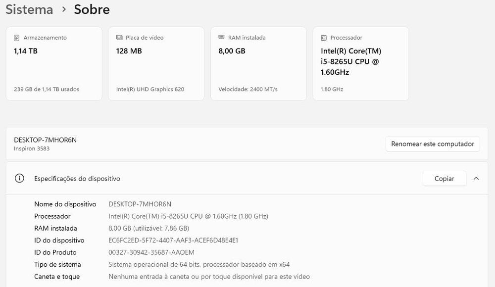 Portátil DELL Inspiron 15 - rápido, potente e pronto a usar!