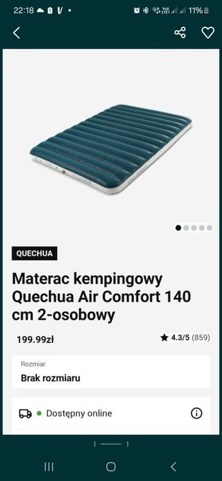 Materac quechua 140