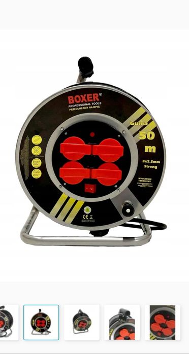 Przedłużacz  50m metalowy bęben mocny 3x2.5 wyprzedaż do wyczerpania