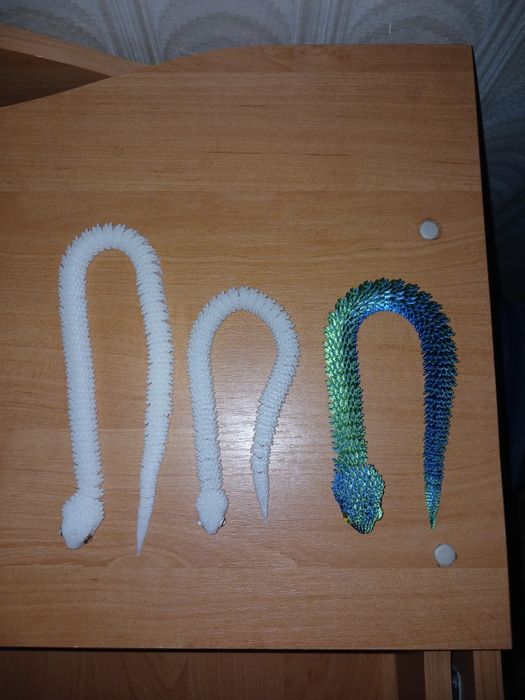 Змея, змія, рухома, подвижная 3D печать