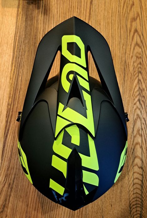 Kask Fullface Czarno-żółty matowy