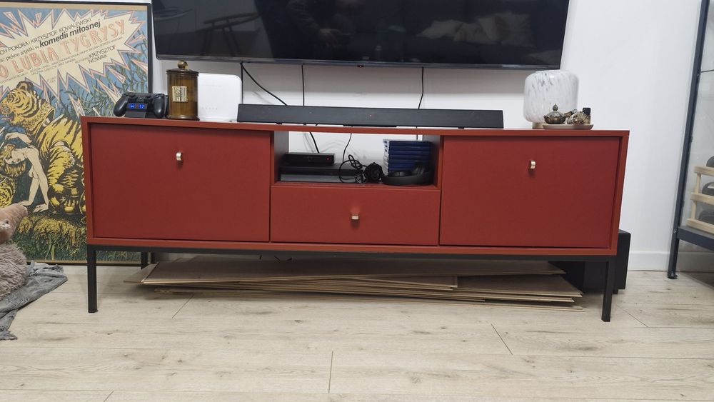 Szafka RTV czerwona