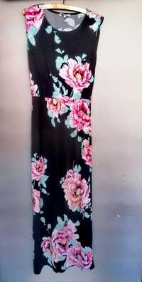 Długa sukienka maxi kwiaty