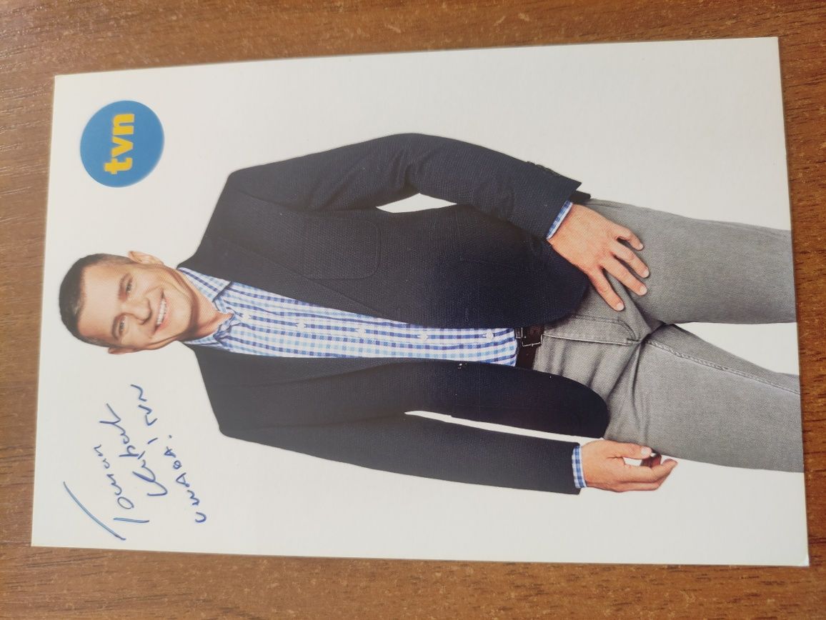 Autograf, podpis - Tomasz Kubat Uwaga! TVN Telewizja Kolekcja PL