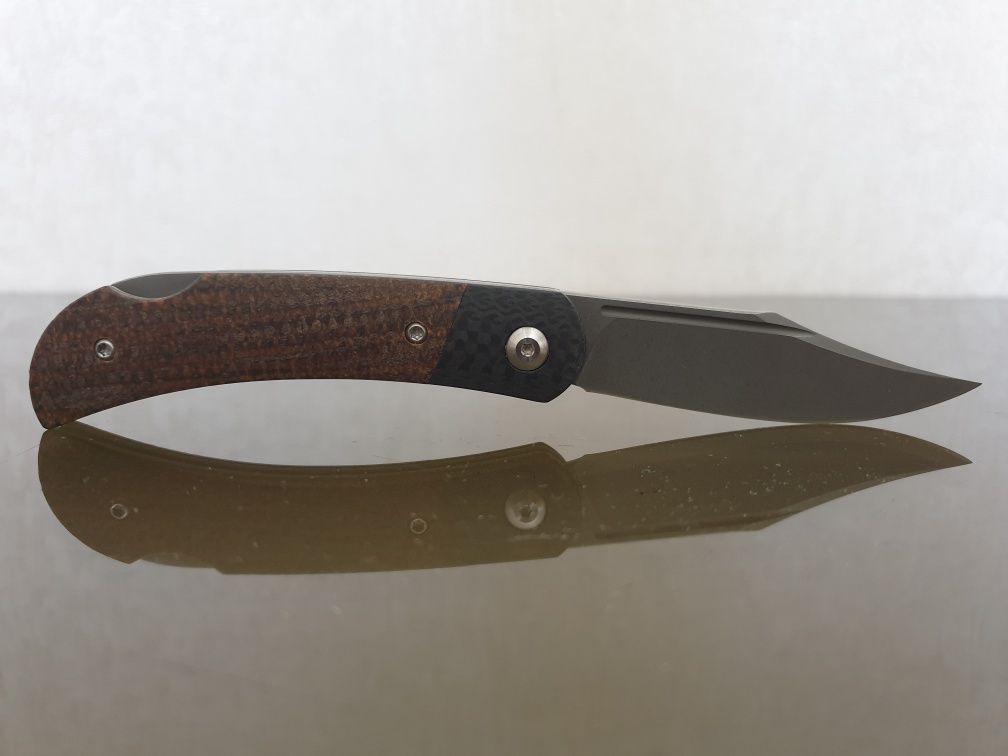 CIVIVI Rustic Gent Lock Back Dark Brown Matrix Micarta