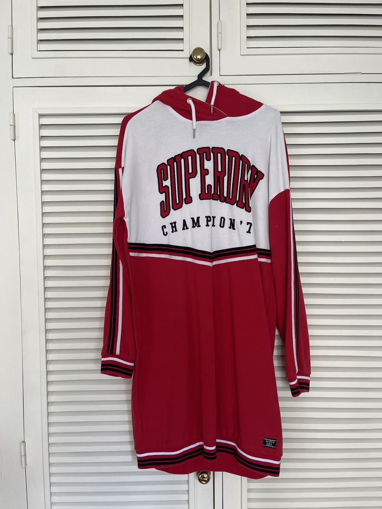 Vestido/Sweat superdry com capuz