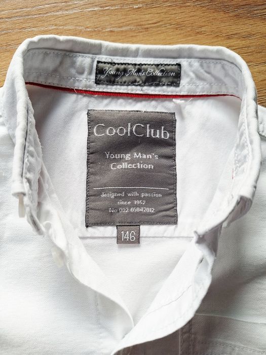 Śliczna biała galowa koszula chłopięca 146cm, Cool Club, stan celujący