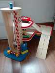 Garaz parking drewniany na male autka resoraki hot wheele