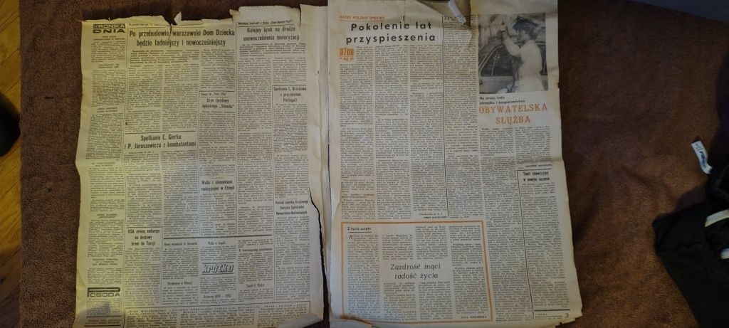 Gazeta 1975 rok stan słaby głos Wielkopolski