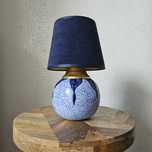 Lampa ceramiczna niebiesko granatowa