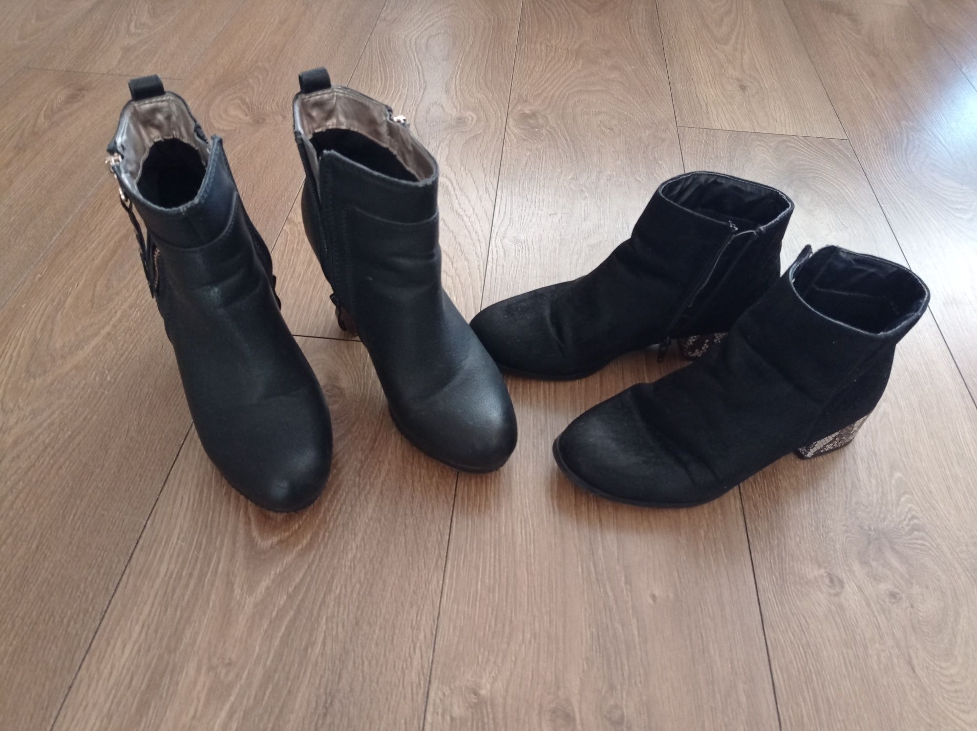 Buty 36/37 na obcasie botki