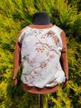 bluza dla dziewczynki 62 68 ptaszki handmade cynamon