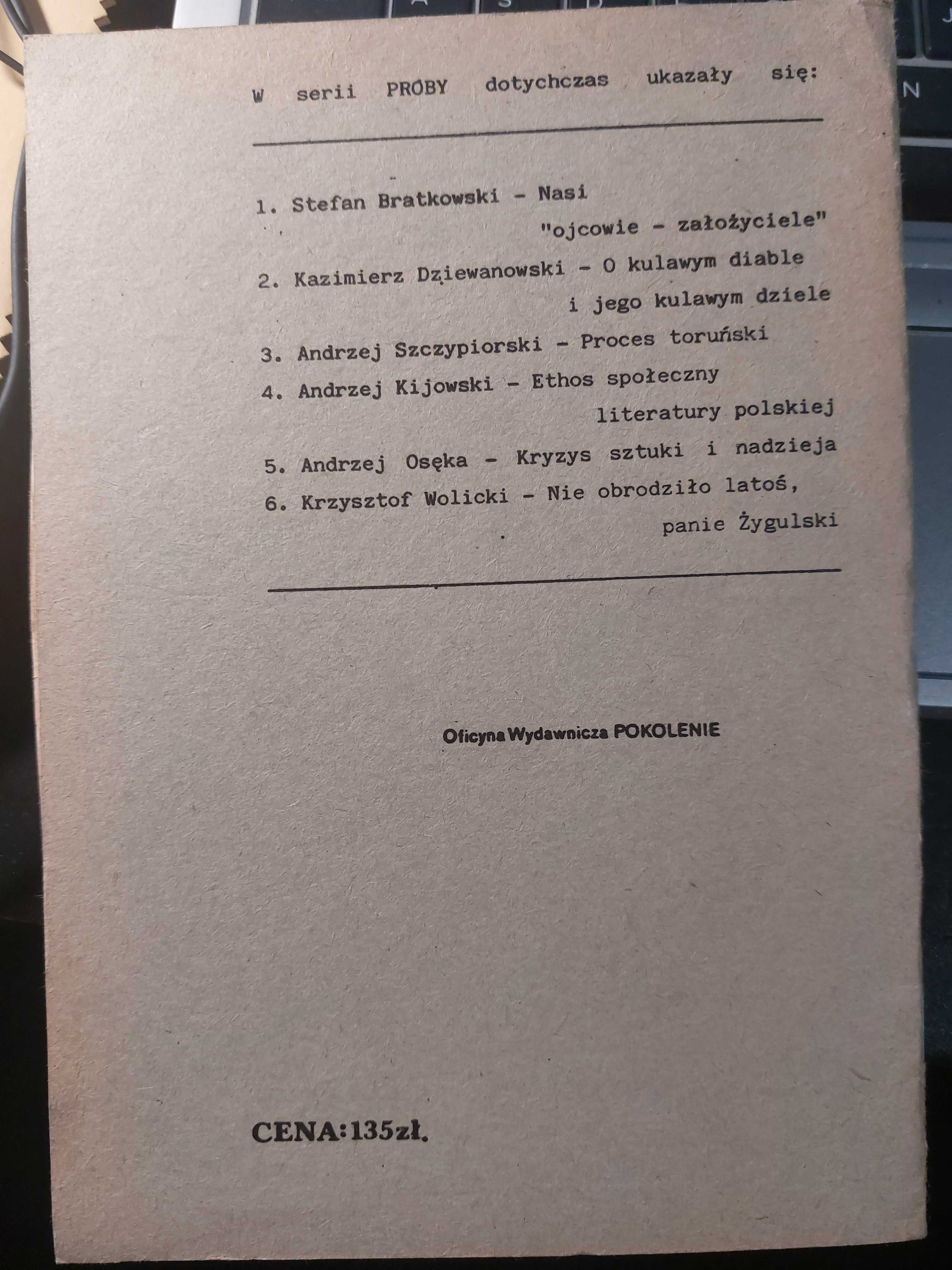 Próby 7 Biblioteka Kultury Niezależnej Opozycja PRL