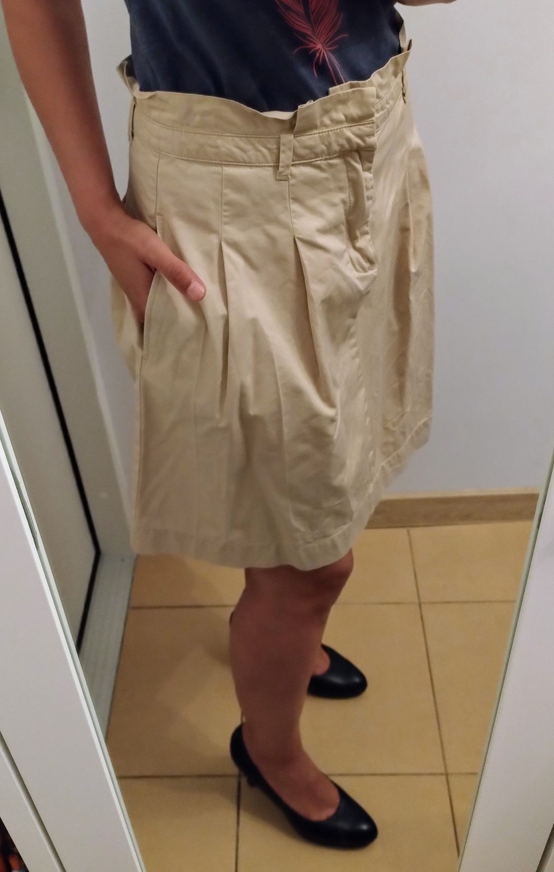 Spódnica paperbag fason A Zara Basic rozm. S