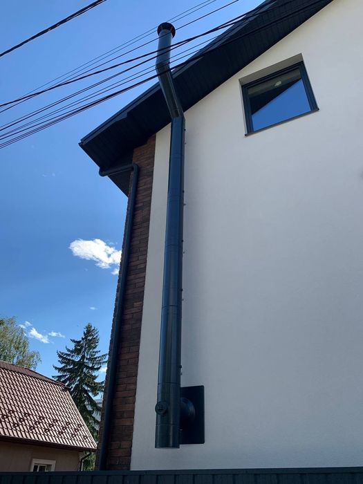 Димоходи з нержавійки,димохід,труба нержавійка,монтаж комену труба ral