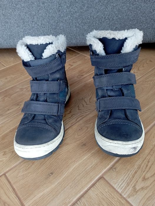 Skórzane buty kozaki ocieplane Lasocki r. 31