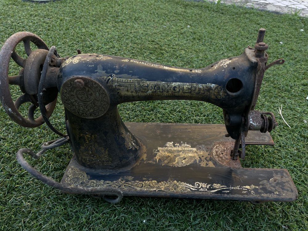 Máquina de costura Singer, decorativo, antigo egito