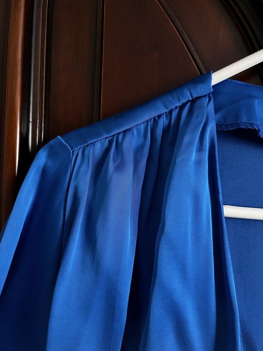 Koszula nowa satynowa kopertowy dekolt