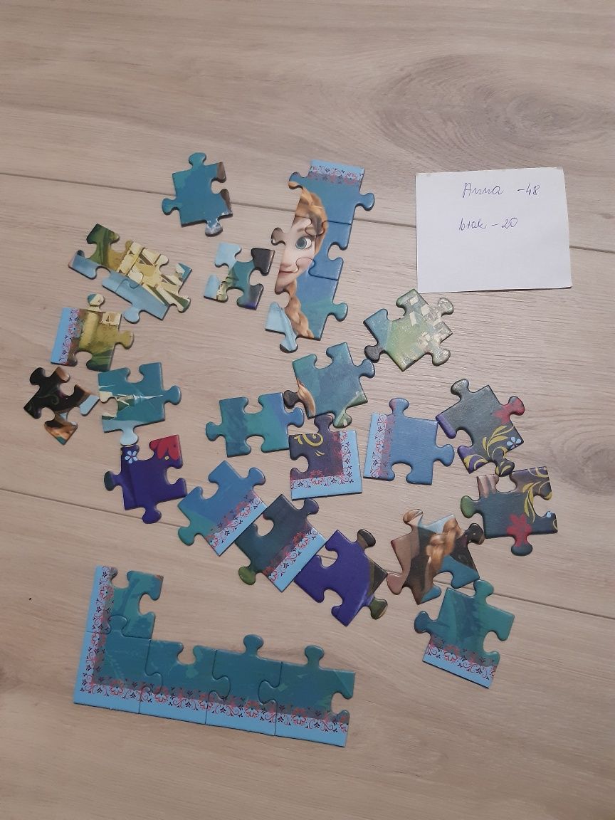 Puzzle Elza i Anna, Frozen, Kraina Lodu 7 zestawów