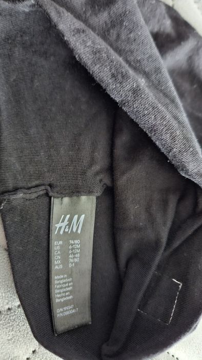 Czapka  wiosenno-jesienna H&M  rozmiar 74/80 cm czarna