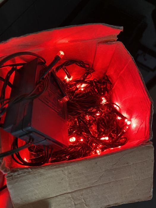 Luzes de Natal cor vermelho