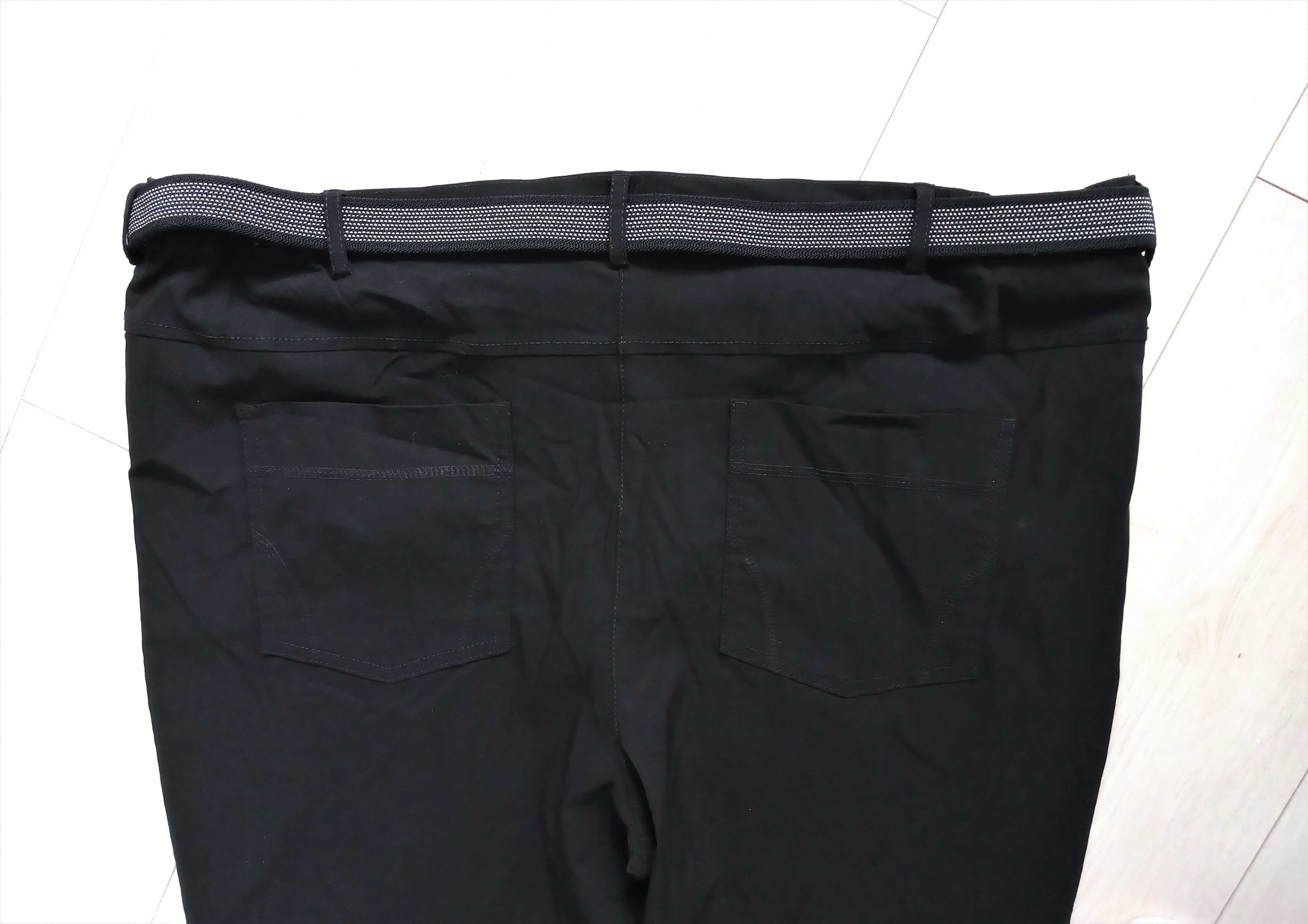 Czarne spodnie z paskiem 5XL C&A