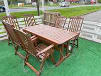 (15K) zestaw ogrodowy, stół rozkładany + 6 krzeseł. 2090 zł
