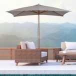 Parasol ogrodowy drewniany Outsunny 295 cm | regulowany nowy szary