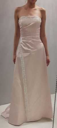 Nowa! Suknia ślubna tren /suknia balowa Maggio Ramatti 34/36 blady róż