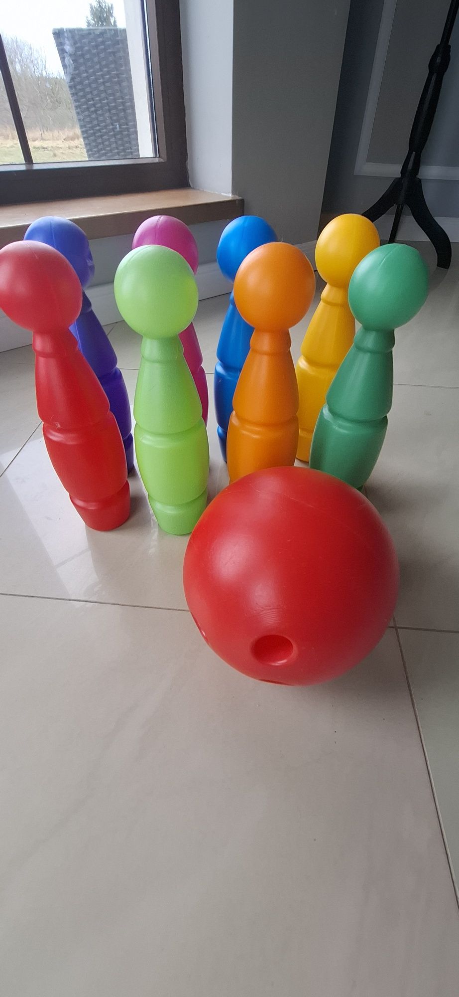 Kręgle dla dzieci 9 szt +piłka
