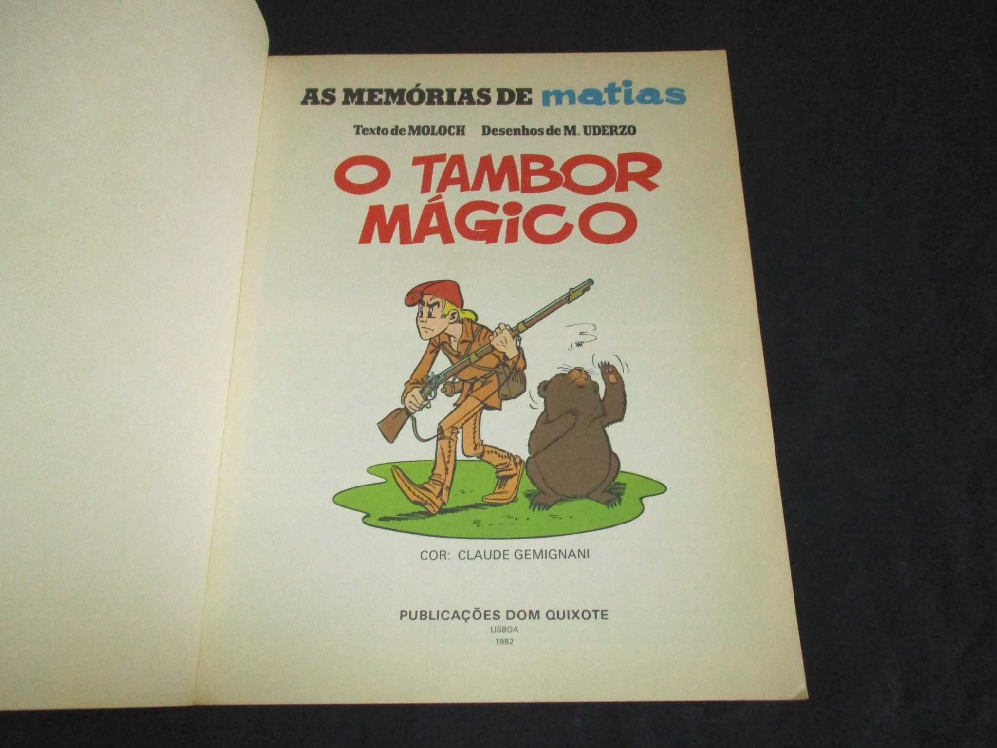 Livro BD Memórias de Matias O Tambor Mágico Uderzo