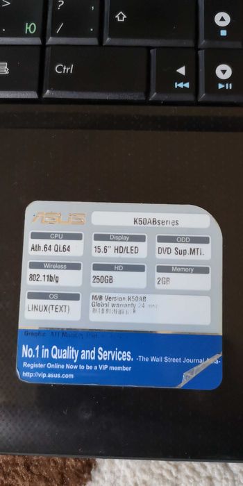 Ноутбук ASUS X54H; K50AB на запчастини або лотом