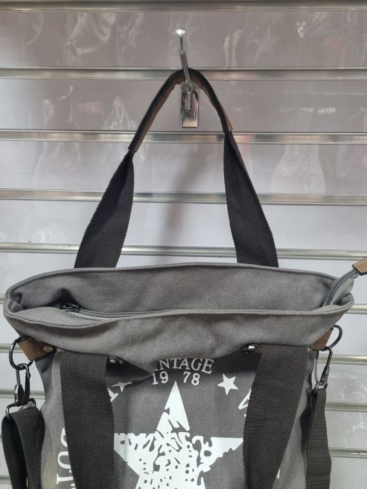 Szara torebka damska shopper