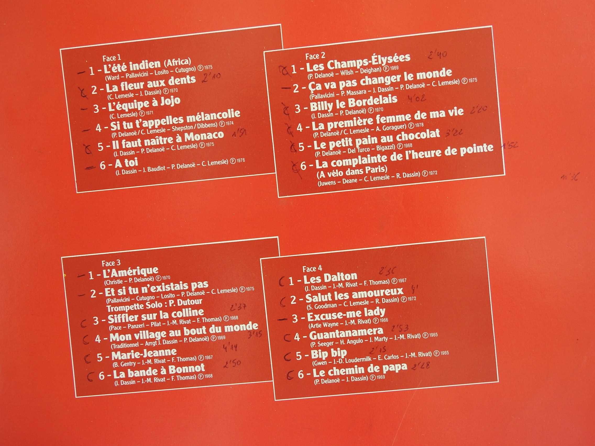 Joe Dassin Album Souvenir LP 2 пластинки Франция 1986 NM 1 press