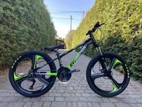 Дитячий велосипед Corso Evolution 24 Black-green на дитих дисках