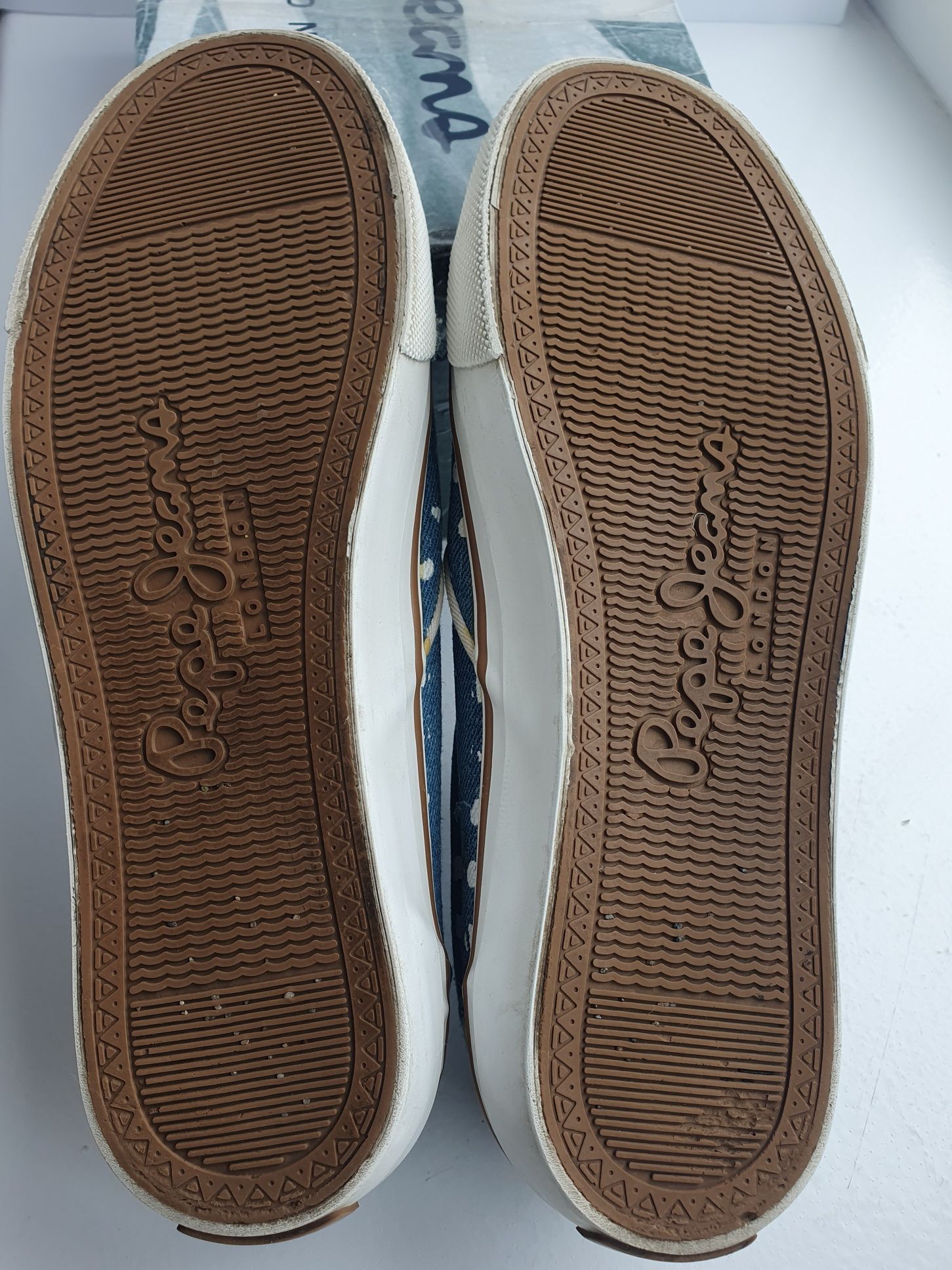 Слипоны Pepe Jeans Лондон, голубые в горошек, р.39 как в Экко