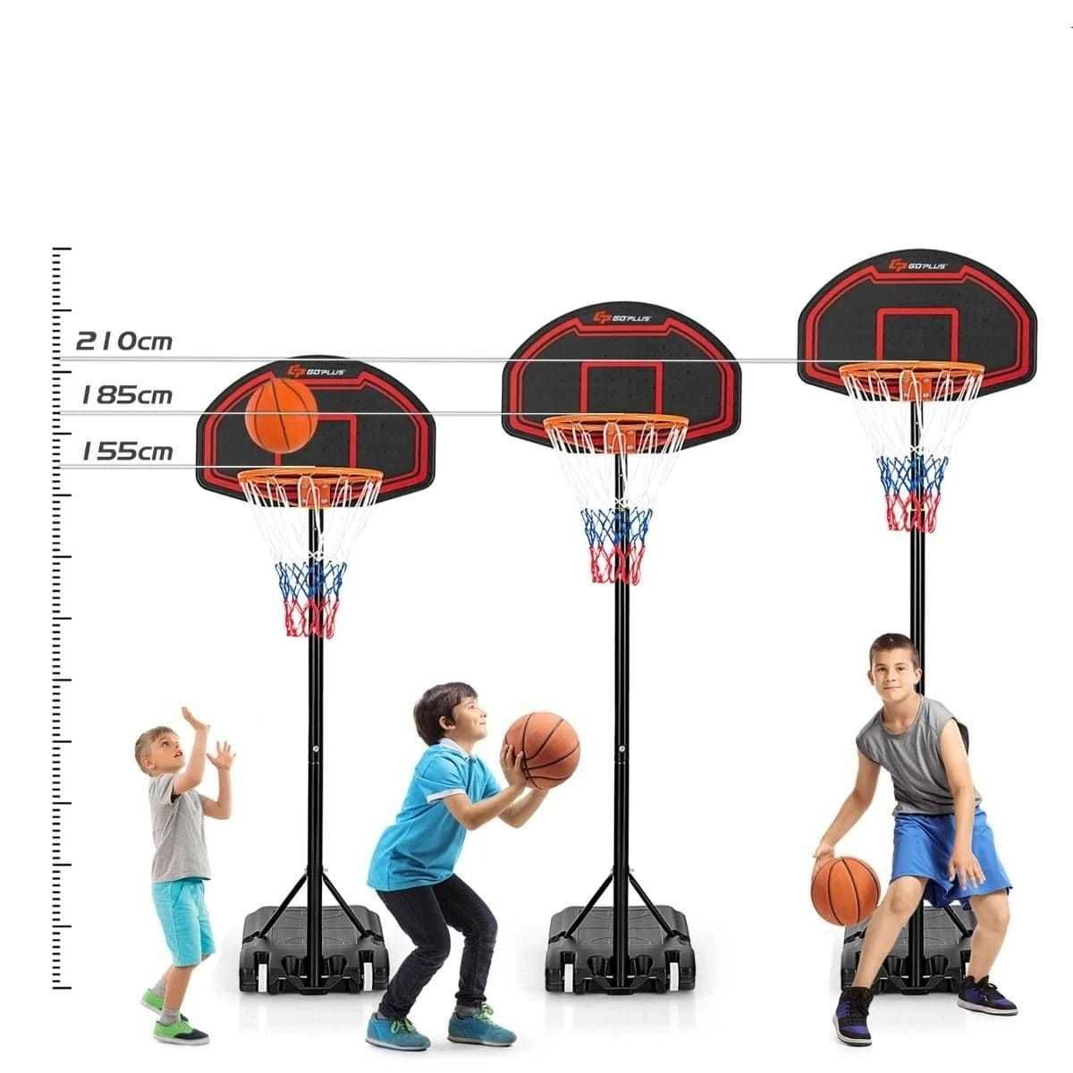 Kosz do koszykówki dla dzieci 210 150 cm 260 regulowany na kókach