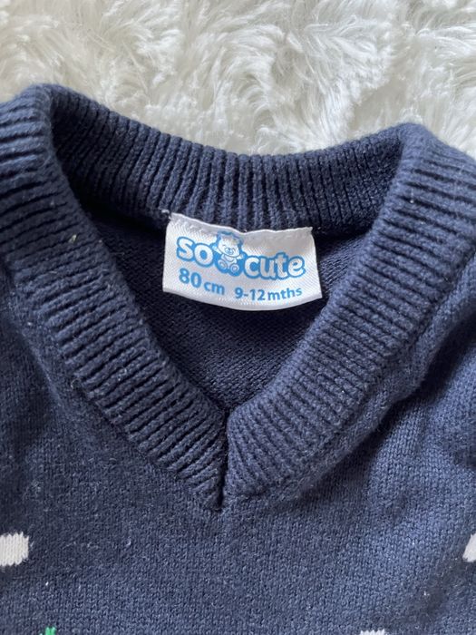 Kamizelka świąteczna sweterkowa 80