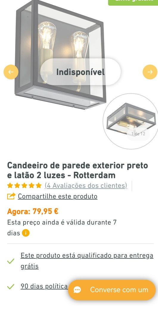 Candeeiro de exterior