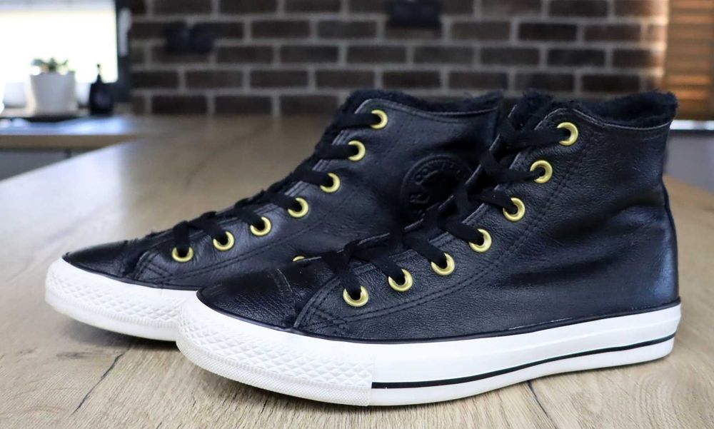 Converse Ctas Hi skórzane ocieplane trampki 39 ( 25 cm)