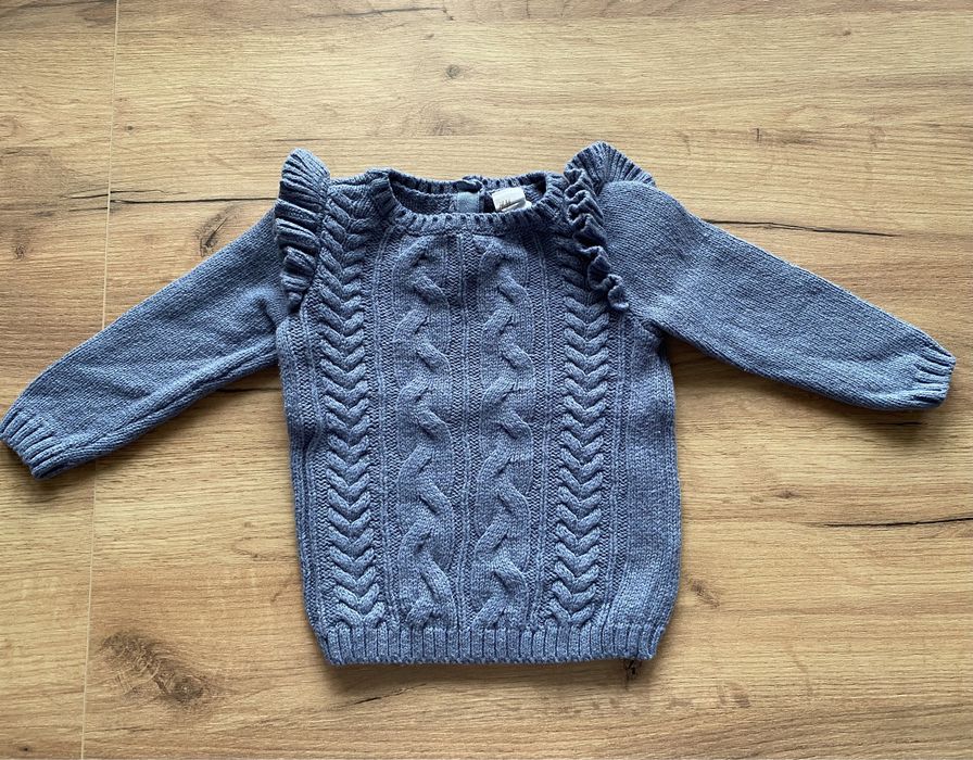 Gruby, ciepły sweter H&M w rozm. 74/80