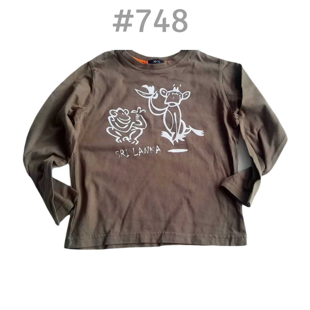 Bluzka T-shirt z długim rękawem bluza ODEL 3-4lat 98-104 cm małpki#748