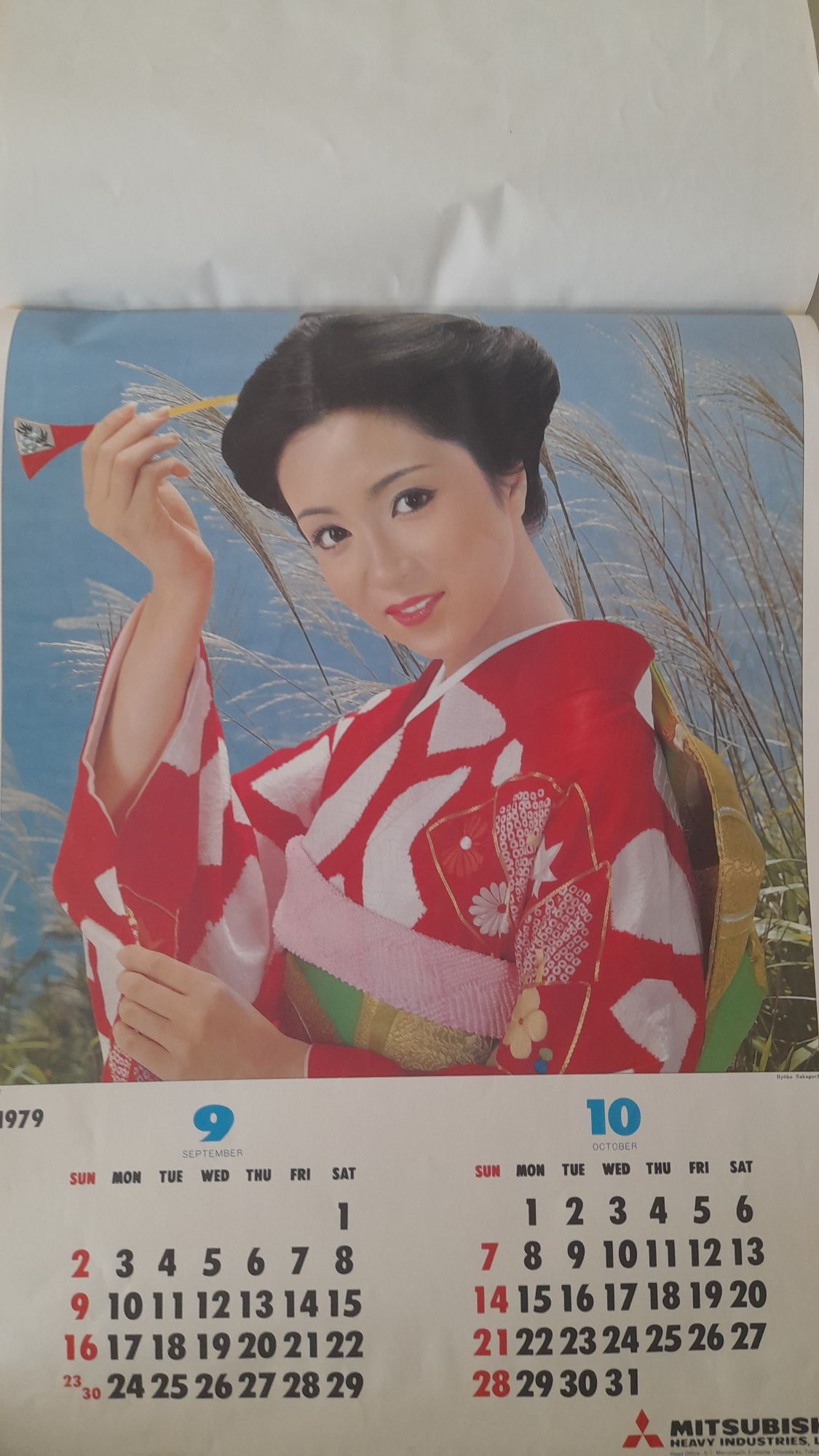 Calendário Paredede Mitsubishi 1979