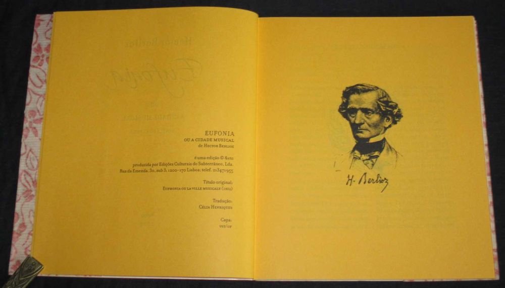 Livro Eufonia Ou A Cidade Musical Hector Berlioz &etc