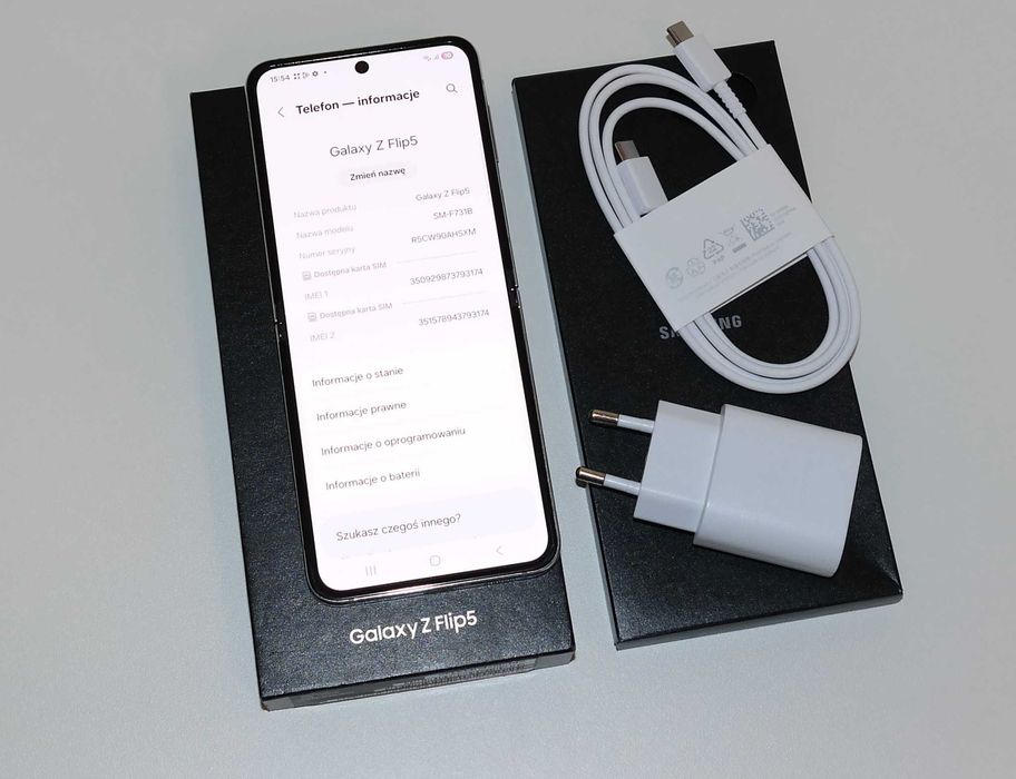 Samsung Z Flip5 5G 8/256GB, Miętowy, idealny, Gratis