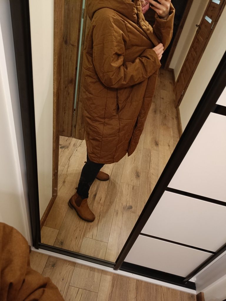 Kurtka pikowana 52 6XL brązowy
