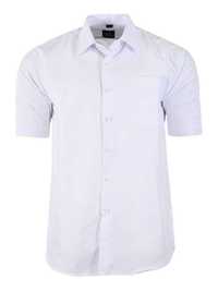 Koszula męska gładka biała krótki rękaw 43/44 XL