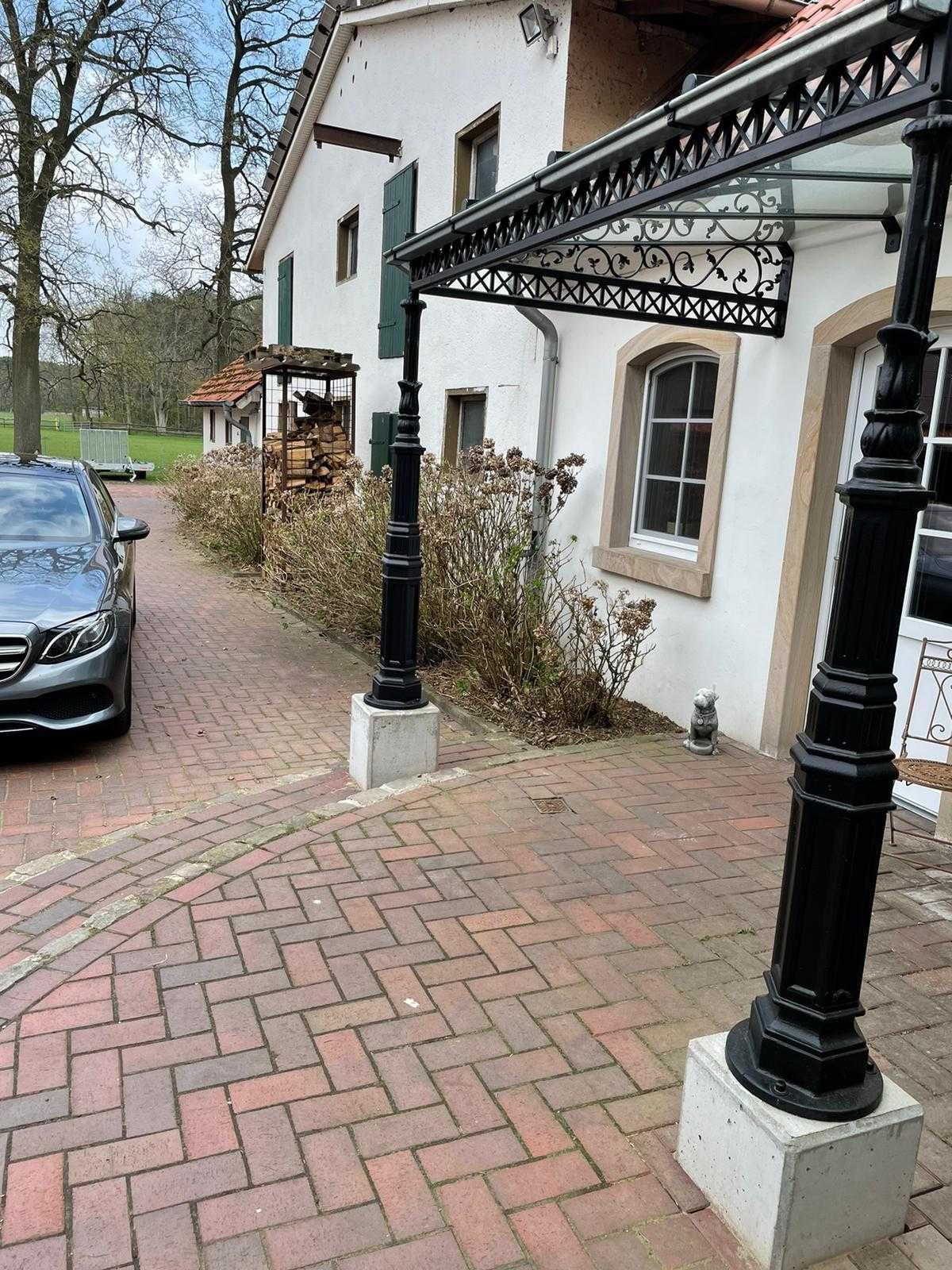 Podpora żeliwna, słup żeliwny, zadaszenie - pergola, altana, daszek