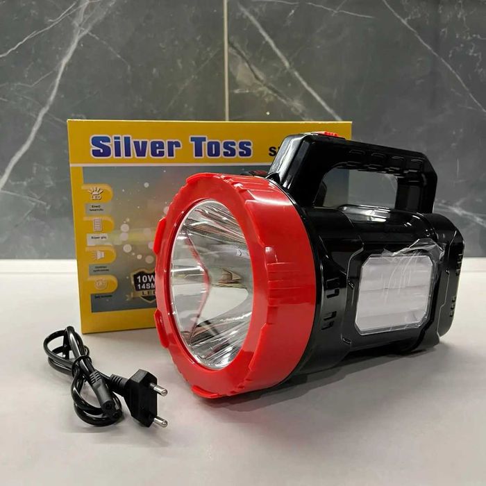 Продам  ручной фонарь встроенный аккумулятор LED,, прожектор ручной